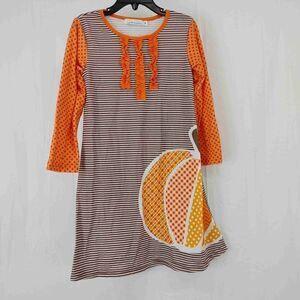 Sunshine Swing Girls Size 3 Fall Pumpkin Dress Brown Orange.